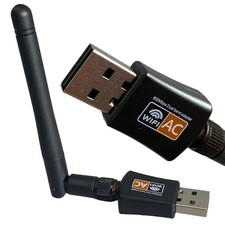 AC600 Mbps Dual Band Internet USB WiFi Adapter for desktop PC 2.4/5GHz, Black