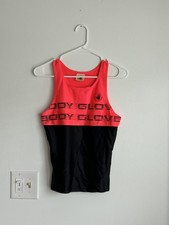 Vintage 1988 Women's Body Glove Swim Top 1980's Back  Neon