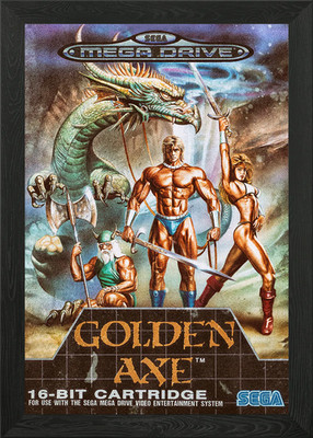 Retro Gaming Golden Axe Gerahmtes Wandbild Poster Leinwanddruck Bild