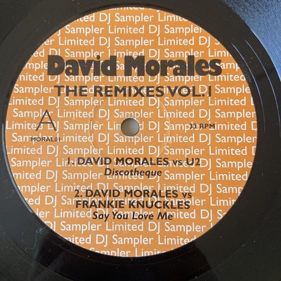 David Morales The REMIXES VOL. 1 4-track Limited DJ Sampler vs U2 Discotheque VG