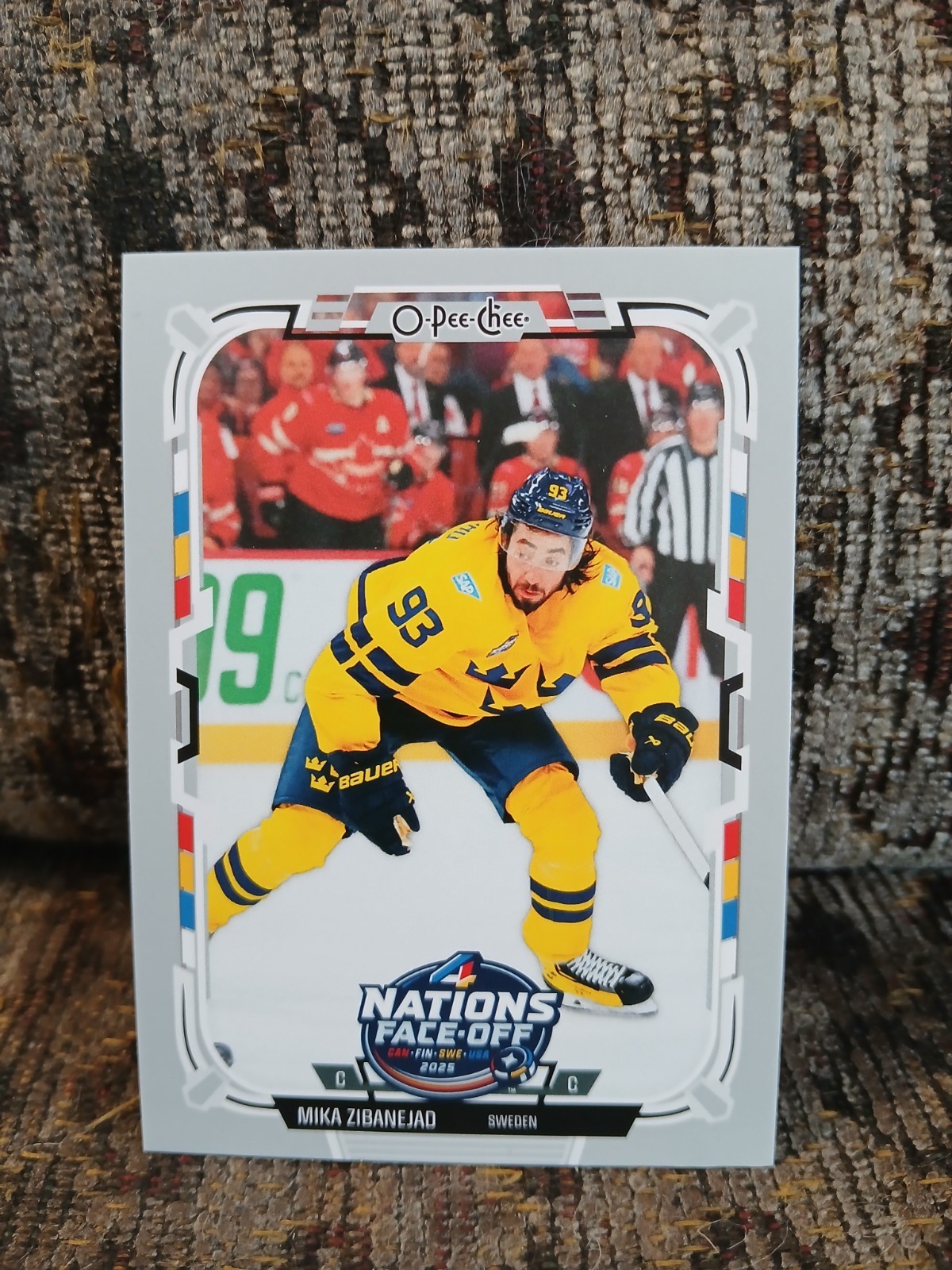 2025-26 O-Pee-Chee 4 Nations Face-Off Mika Zibanejad #536 Sweden