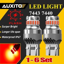 Auxito 7443 Red Led Strobe Flash Blinking Brake Tail Light Parking Bulb 2-12pcs Auxito 7443 Red Led Strobe Flash Blinking Brake Tail Light Parking Bulb 2-12pcs