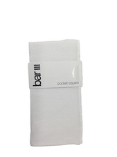 Bar Iii Men Pocket Square One Size White Solid