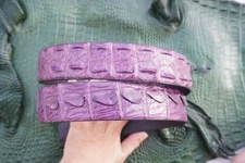 Purple Genuine Croco Hornback Skin Leather  Men's Belt - W 1.5 inch #Q58