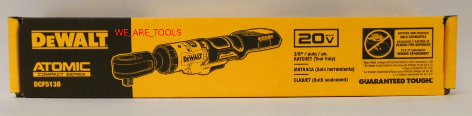 디월트 DCF513B 아토믹 20V MAX 무선 3/8" 라쳇 20볼트 무선 2
