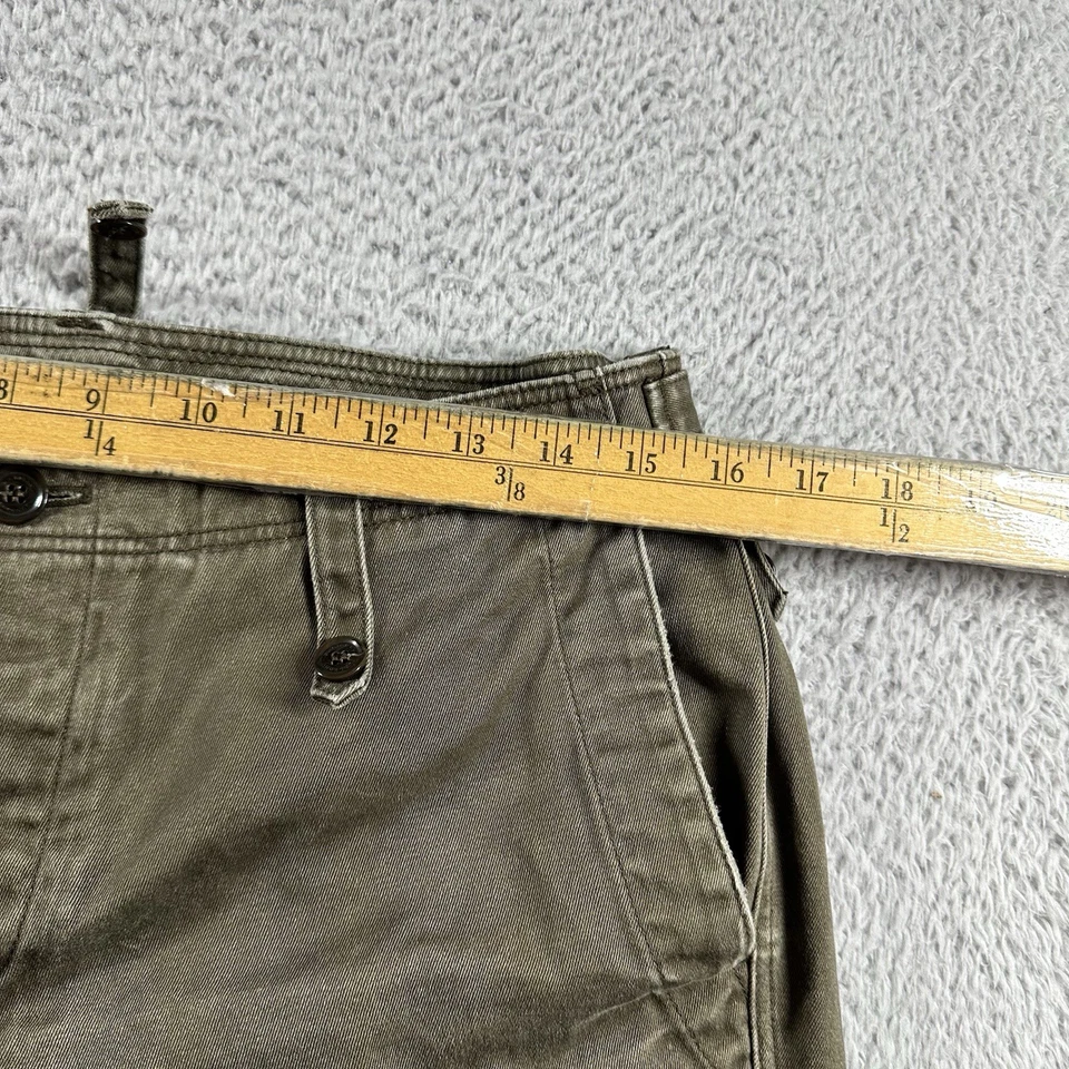 Pantalones chinos Burberry Brit para hombre 32R verde carga militar de lona tiro bajo Foto 3 de 4