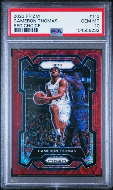 Cameron Thomas 2023 Panini Prizm Red Choice SP /88 PSA 10 Pop 2 #113 Nets