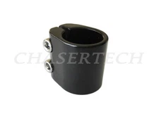 BMX Bike Seat Post Clamp 1-1/8" 28.6mm High Stack Double Bolts Black