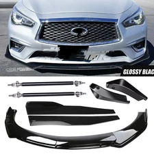 For Infiniti G35 Front Bumper Lip Splitter Spoiler Body Kit Side Skirt Glossy