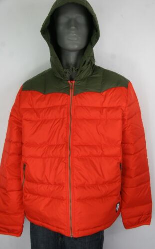 Levis Puffer Jacket With Hood Style 704810003 Orange & Green Duck Down  Filler | eBay