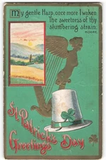 Postcard St. Patrick's Day Greetings S 413A Vintage VPC01.