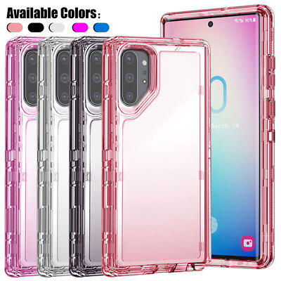For Samsung Galaxy Note 10 Plus Luxury Rugged Transparent Case Clear Phone Cover