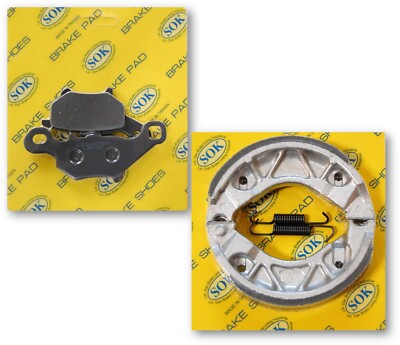FRONT&REAR Brake Pads Shoes+Springs fit YAMAHA YW 50 BWs Zuma 2012-2018 Zuma50