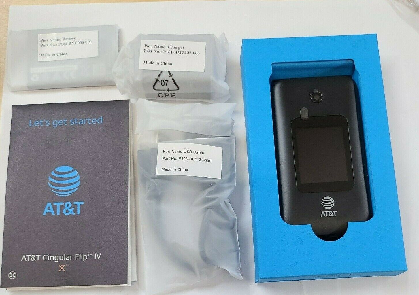 BRAND NEW IN BOX AT&T FLIP IV  U102AA 4G LTE AT&T SIM CARD INCLUDED!