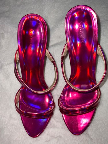 Catwalk Open Toe High Heels Sandals Hot Pink Opulent Barbie Core Party RC3 - Picture 9 of 10