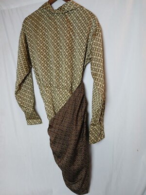 the kamille mini dress in tan & brown chain l'academie Kickoff Cutie Mini Dress