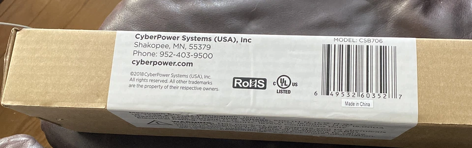 CyberPower CSB706 Essential 7-Out Surge Suppressor with 6FT Cord - Image 2 of 3