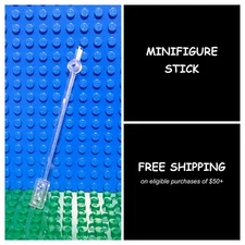 Minifigure Stick (Clear) 12L with 1 X 2 End And 1 X 1 Round End - Great Addition
