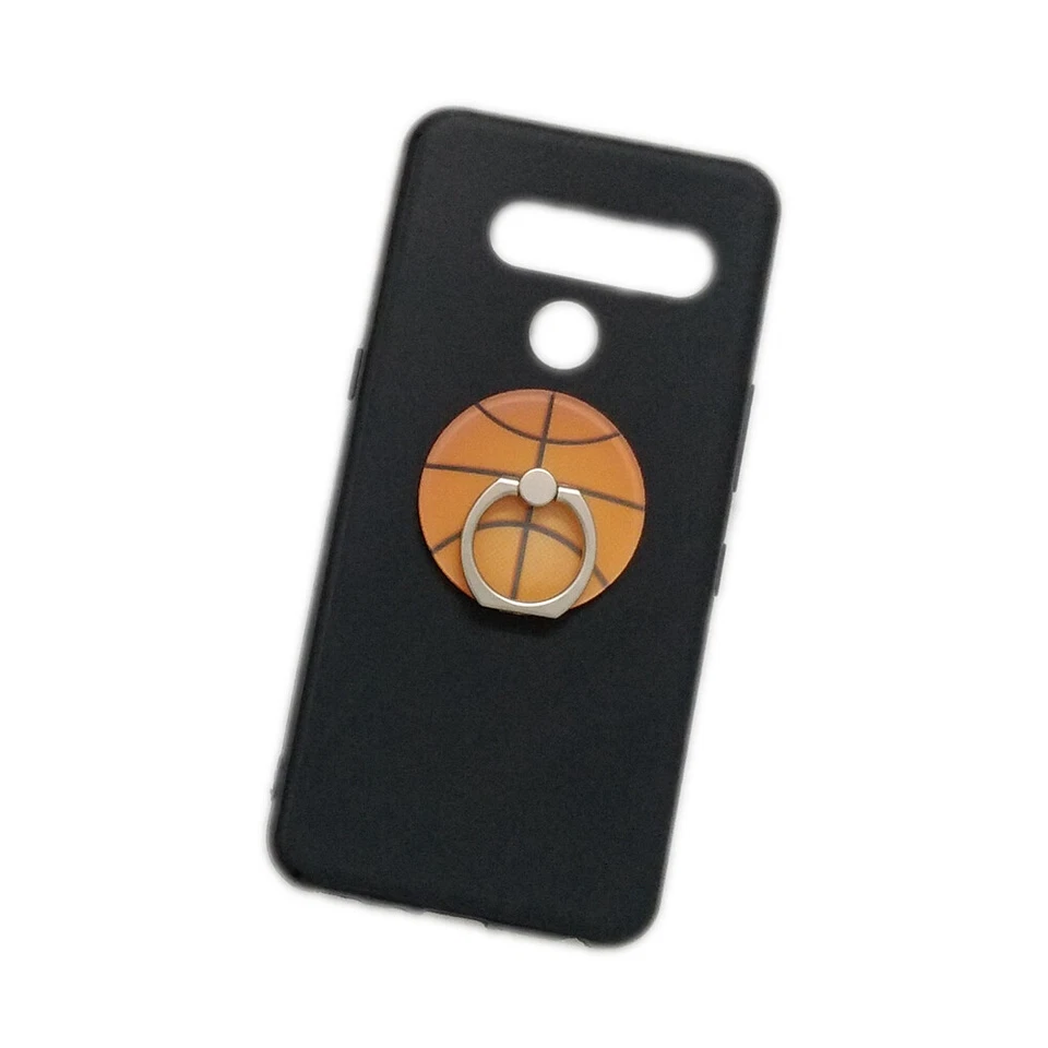 For Various Phones 3D Basketball Finger Ring Stand Holder Soft TPU Case Cover - Image 4 of 4
