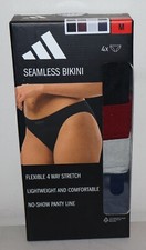 Women's Adidas 4 Pack Multicolor Seamless Bikini Underwear Size Medium