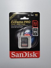SanDisk Extreme PRO 32GB 633x - SDHC UHS-I Card - 4K UHD New in Retail Packaging