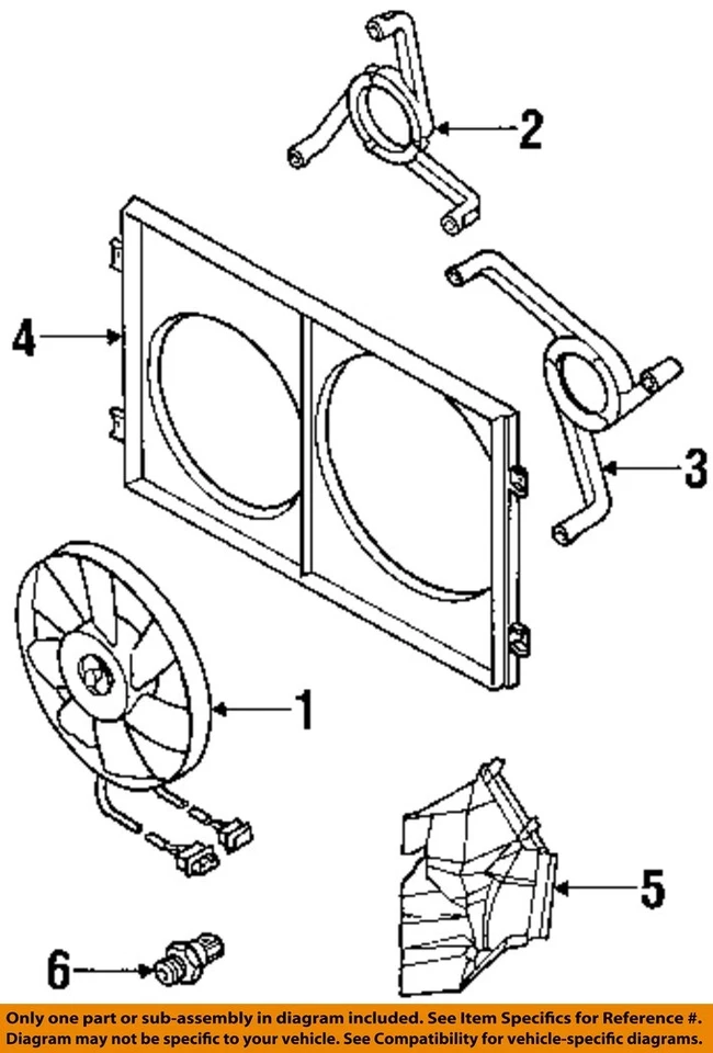 Used Engine Cooling Fan Motor fits: 2001 Volkswagen Beetle Fan Assembly dual fan Foto 3 de 4