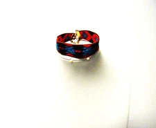 Orange/Turquoise/Brown Woven Cloth Boho Ethnic Bracelet