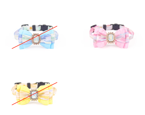 Cat Dog Pet Bow Tie Bowknot Neck Accessory Necklace Collar Princess Style - Picture 3 of 5