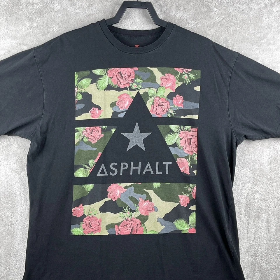 Asphalt Yacht Club Delta Floral Camo T-Shirt Black Size 2XL - Imagem 2 de 4