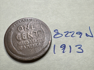 1913 Lincoln Wheat Cent Penny 8229N | eBay