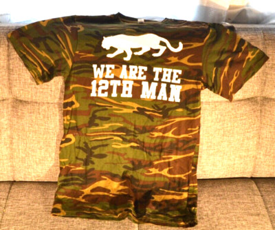 We Are The 12th Man Cammo T Shirt Size S Anvil