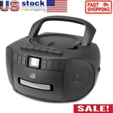 Cassette/CD/Radio Boombox AM/FM Portable Black