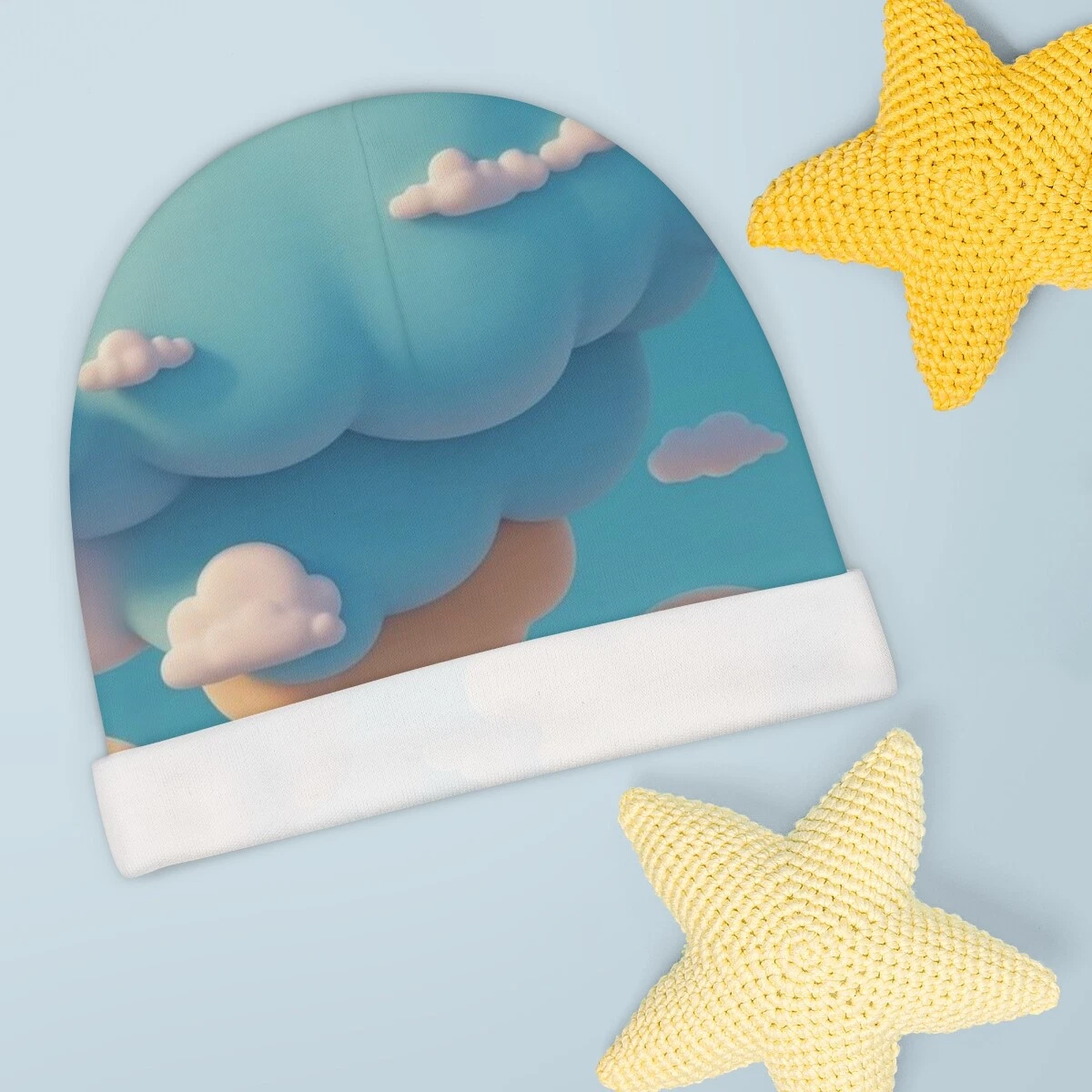 clouds and sky Baby Beanie