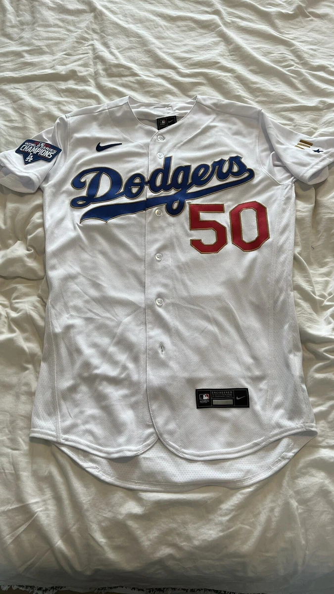 Mookie Betts Authentic LA Dodgers Gold Championship Jersey - Size 40