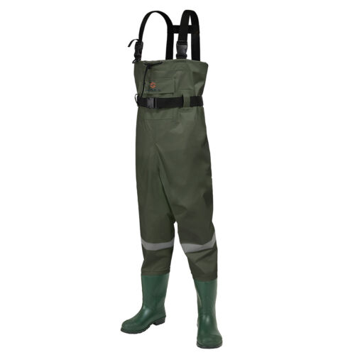 HISEA Kids Fishing Chest Waders Anti-Slip Bootfoot Nylon PVC Waterproof Hunting - Picture 11 of 22