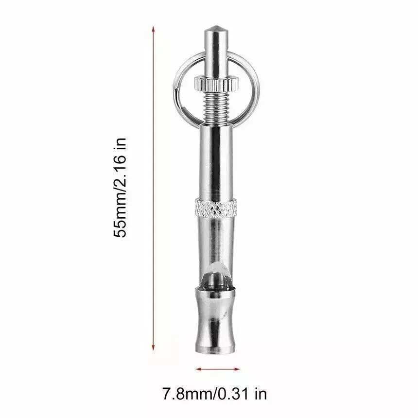 Juego de 2 piezas silbato de entrenamiento ajustable para perros obediencia dejar de ladrar mascotas calientes perros Foto 4 de 4