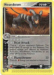 Pokemon EX Dragon  34/97 Houndoom Card