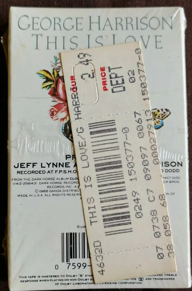 George Harrison "This Is Love" SEALED 1988 Dark Horse Records Cassette Single - Image 2 of 4