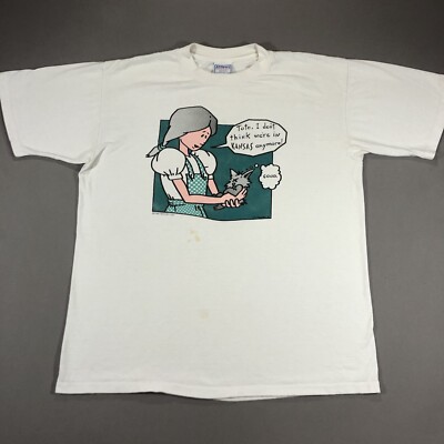 Vtg 90's The Wizard of Oz Not In Kansas Anymore T-Shirt ''The Resort'' XL