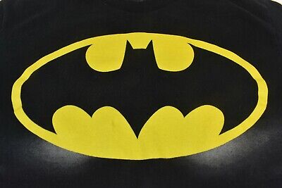 Ripped Muscles BATMAN T-Shirt Black w/Bat Signal Cosplay Men's Small,  Youth XL