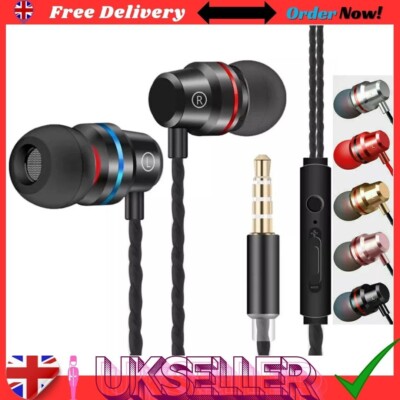 Ohrhörer Kabelgebunden Headphones In Ear High Definition Deep Bass 3,5 mm AUX Klinke 