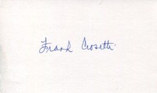 Frank Frankie Crosetti NY New York Yankees Seattle Pilots Signed Autograph