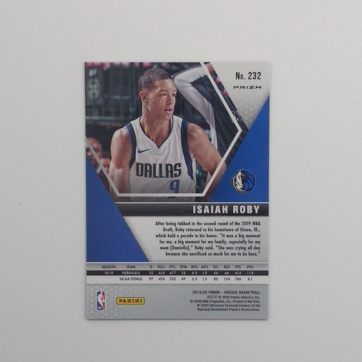 2019-20 Panini Mosaic Reactive Orange Prizm Isaiah Roby Rookie RC