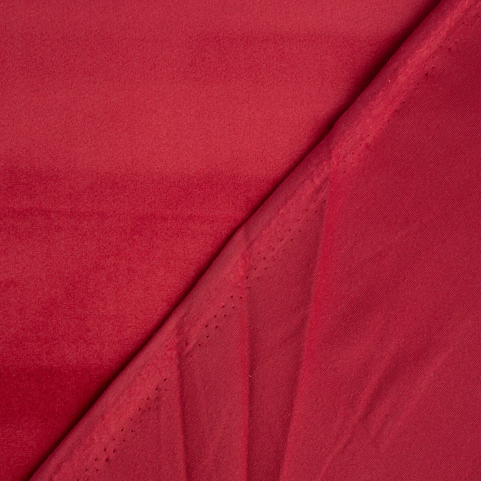 Samtstoff Dekostoff Velvet Samt einfarbig rot 1,4m - Bild 4 von 4