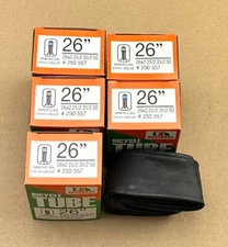 6- 26X2.25 /26x2.30 /26x2.50 BICYCLE SCHRADER VALVE MTB BIKE DURO INNER TUBE.