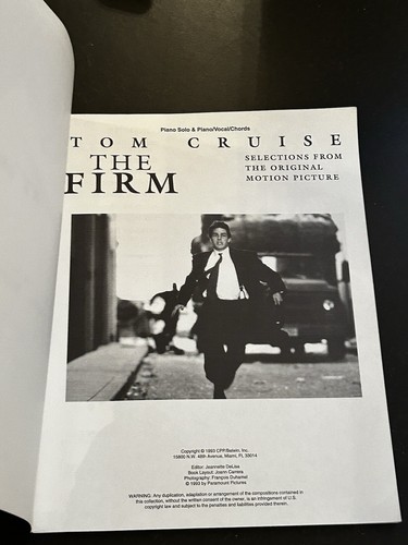 1994-THE FIRM Movie Songbook w/pictures-DAVE GRUSIN, Composer--Unused; NM shape - Picture 3 of 4