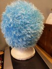 Chemo cap hat hairy fun fur soft -  Light Blue — photo 3