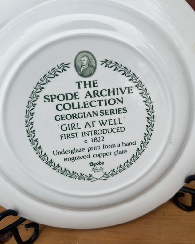 Spode Archive Collection Georgian Series "Girl At Well” Decorative Plate 10.5 - Picture 6 of 7