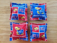 Handmade Catnip Ravioli Pillow Toys University of Kansas, Set of 4 Cat Cats