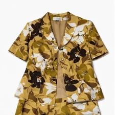 Vintage Le Suit Floral Skirt Suit Women’s 2-Piece Jacket Set 90s